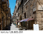 Ortigia street view, Syracuse, Sicily, Italy. (2016 год). Редакционное фото, фотограф Юрий Брыкайло / Фотобанк Лори