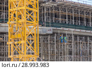 Team of construction worker on construction site. Стоковое фото, фотограф Matej Kastelic / Фотобанк Лори