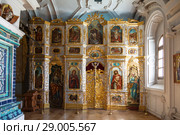The interior of the Calvary of the Resurrection Cathedral of the Resurrection New Jerusalem Jerusalem Stauropegic Monastery, Istra, Moscow Region, Russia (2018 год). Редакционное фото, фотограф Наталья Волкова / Фотобанк Лори