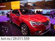Презентация нового кроссовера Renault Arkana на Московском международном автомобильном салоне 2018 в городе Москве, Россия. Редакционное фото, фотограф Николай Винокуров / Фотобанк Лори