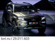 Презентация концепта нового российского внедорожника Lada 4х4 Vision на Московском международном автомобильном салоне (ММАС – 2018) в МВЦ "Крокус Экспо", Россия. Редакционное фото, фотограф Николай Винокуров / Фотобанк Лори