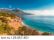 Laspi bay, Crimea seascape in autumn (2017 год). Стоковое фото, фотограф Константин Лабунский / Фотобанк Лори