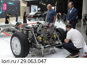 Выставочный стенд от фирмы AURUS на Московском автосалоне (2018 год). Редакционное фото, фотограф Дмитрий Неумоин / Фотобанк Лори