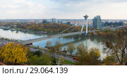New bridge (Most SNP), Bratislava (2017 год). Редакционное фото, фотограф Яков Филимонов / Фотобанк Лори