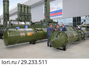 Зенитно-ракетный комплекс С-300ВМ "Антей-2500" на Международном военно-техническом форуме АРМИЯ-2018. Кубинка, парк "Патриот" Редакционное фото, фотограф Игорь Долгов / Фотобанк Лори