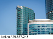 MOSCOW, RUSSIA - May 4, 2017: Moscow International Business Center (Moscow City) in center of Russia Capital. Редакционное фото, фотограф Николай Чутчиков / Фотобанк Лори