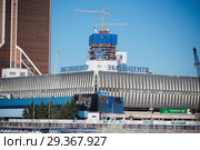 MOSCOW, RUSSIA - May 4, 2017: Exhibition complex "Expocenter" on Krasnaya Presnya. Редакционное фото, фотограф Николай Чутчиков / Фотобанк Лори