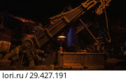 Territory of the amusement Dragon in DreamWorks in Motiongate at Dubai Parks and Resorts (2018 год). Редакционное фото, фотограф Юлия Машкова / Фотобанк Лори