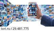 Collage of photos with businessman. Стоковое фото, фотограф Elnur / Фотобанк Лори