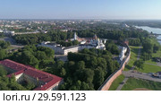 Saint Sophia Cathedral and Novgorod Kremlin (2018 год). Стоковое видео, видеограф Михаил Коханчиков / Фотобанк Лори