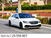 Mercedes-Benz W222 S63 AMG (2018 год). Редакционное фото, фотограф Art Konovalov / Фотобанк Лори