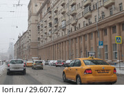 Москва, улица Краснопрудная зимой (2018 год). Редакционное фото, фотограф Дмитрий Неумоин / Фотобанк Лори
