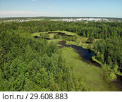 Black Lake in a Zelenograd in Moscow, Russia (2018 год). Стоковое фото, фотограф Володина Ольга / Фотобанк Лори