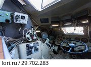 Inside the unified command-staff vehicle R-149MA1 of russian army based on the BTR-80 (2018 год). Редакционное фото, фотограф FotograFF / Фотобанк Лори