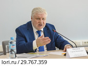 Сергей Михайлович Миронов - председатель партии «Справедливая Россия» (2018 год). Редакционное фото, фотограф Владимир Ковальчук / Фотобанк Лори