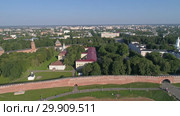 Saint Sophia Cathedral and Novgorod Kremlin (2018 год). Стоковое видео, видеограф Михаил Коханчиков / Фотобанк Лори