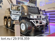 Трехосный снегоболотоход КРЕЧЕТ на Международном военно-техническом форуме "Армия-2018" Редакционное фото, фотограф Игорь Долгов / Фотобанк Лори