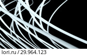 Twisting cylindres, close up view of object, 3d rendering, computer generated background. Стоковая иллюстрация, иллюстратор Роман Будников / Фотобанк Лори