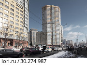 Москва, высотки на улице Ельнинской (2019 год). Редакционное фото, фотограф Дмитрий Неумоин / Фотобанк Лори