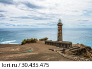 Old Capelinhos Lighthouse on the Atlantic Ocean, Faial Island, Azores (2012 год). Стоковое фото, фотограф Юлия Бабкина / Фотобанк Лори