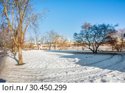 Вид на Псковский Кром View of the Pskov Krom (2019 год). Редакционное фото, фотограф Baturina Yuliya / Фотобанк Лори