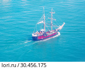 brigantine in sea. Стоковое фото, фотограф Яков Филимонов / Фотобанк Лори