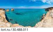Sea beach Spiaggia della Punticeddha, Salento, Italy. Стоковое фото, фотограф Юрий Брыкайло / Фотобанк Лори