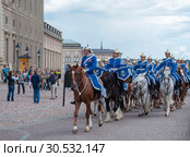 Развод караула у Королевского дворца. Стокгольм (2012 год). Редакционное фото, фотограф Александр Щепин / Фотобанк Лори