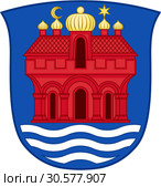Герб города Ольборг. Дания. Стоковая иллюстрация, иллюстратор Владимир Макеев / Фотобанк Лори
