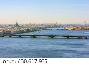 Исторический центр Петербурга с воздуха. Вид с аэролифта. Санкт-Петербург (2019 год). Стоковое фото, фотограф Сергей Афанасьев / Фотобанк Лори