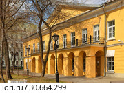 House where great russian writer Nikolai Gogol spent last four years of his life, now Central City Library Memorial Center Gogol House. Moscow (2019 год). Редакционное фото, фотограф Валерия Попова / Фотобанк Лори