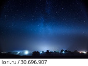 Звездное небо, Млечный Путь, пейзаж. Стоковое фото, фотограф Евгений Горбунов / Фотобанк Лори