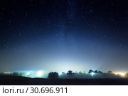 Звездное небо, Млечный Путь, пейзаж. Стоковое фото, фотограф Евгений Горбунов / Фотобанк Лори