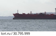 Commercial chemical and oil products tanker Pandar sailing in Pacific Ocean (2019 год). Редакционное видео, видеограф А. А. Пирагис / Фотобанк Лори