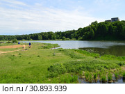 Пляж. Старое русло реки Клязьмы. Микрорайон Болшево. Город Королев. Московская область (2015 год). Редакционное фото, фотограф lana1501 / Фотобанк Лори