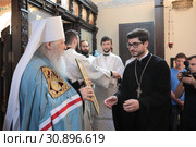Великое освящение храма блаженной Ксении Петербургской деревни Слобода московская область (2019 год). Редакционное фото, фотограф Дмитрий Неумоин / Фотобанк Лори