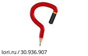Rotating question mark made from pencil. Стоковая анимация, аниматор WalDeMarus / Фотобанк Лори