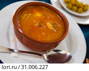 Traditional Spanish dish Olla Morellana. Стоковое фото, фотограф Яков Филимонов / Фотобанк Лори