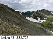 Перевал Федосеева, хребет Абишира-Ахуба, Архыз, КЧР. Стоковое фото, фотограф Оглоблин Андрей Николаевич / Фотобанк Лори