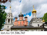 Соборные храмы в честь иконы Богородицы, именуемой Донской (Малый и Большой соборы). Донской монастырь. Москва (2019 год). Стоковое фото, фотограф Александр Щепин / Фотобанк Лори