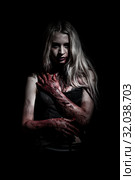 Pale bloody woman. Стоковое фото, фотограф Art Konovalov / Фотобанк Лори
