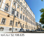 Московский научно-исследовательский радиотехнический институт (МНИРТИ). Москва, Большой Трёхсвятительский переулок, 2/1 ст. 1, Малый Трёхсвятительский переулок, 1 ст3 (2019 год). Редакционное фото, фотограф Овчинникова Ирина / Фотобанк Лори