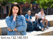 Teenager girl outcast. Стоковое фото, фотограф Яков Филимонов / Фотобанк Лори