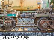 Coupling of a railway car. Стоковое фото, фотограф Акиньшин Владимир / Фотобанк Лори