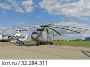 Международный авиационно-космический салон МАКС-2019. Тяжелый транспортный вертолет Ми-26. Редакционное фото, фотограф Игорь Долгов / Фотобанк Лори