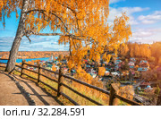 Береза на Соборной горе birch on Cathedral Mountain in Plyos (2019 год). Стоковое фото, фотограф Baturina Yuliya / Фотобанк Лори