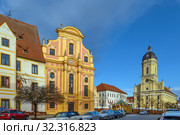 Karlsplatz square, Neuburg an der Donau, Germany (2018 год). Стоковое фото, фотограф Boris Breytman / Фотобанк Лори