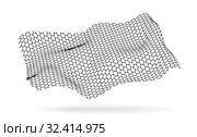 Graphene, a molecular network of hexagons connected together. Chemical network. Carbon, nanomaterials. Vector illustraion. Стоковая иллюстрация, иллюстратор Павлов Максим / Фотобанк Лори