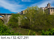 Old bridge at Roda de Ter (2017 год). Стоковое фото, фотограф Яков Филимонов / Фотобанк Лори