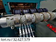 Moscow, Russia - Dec. 5.2019. Ready-made chips on the machine in Mikron - largest plant for production of chips. Zelenograd. Редакционное фото, фотограф Володина Ольга / Фотобанк Лори